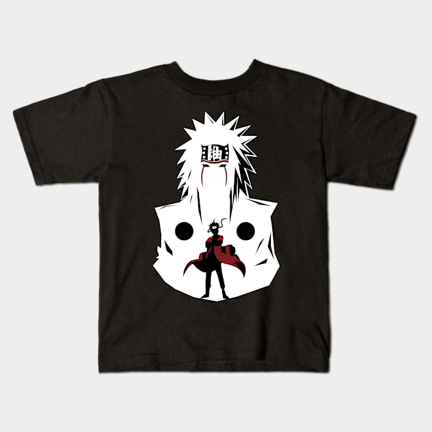 Jiraiya Sensei Anime Fanart Kids T-Shirt by Planet of Tees